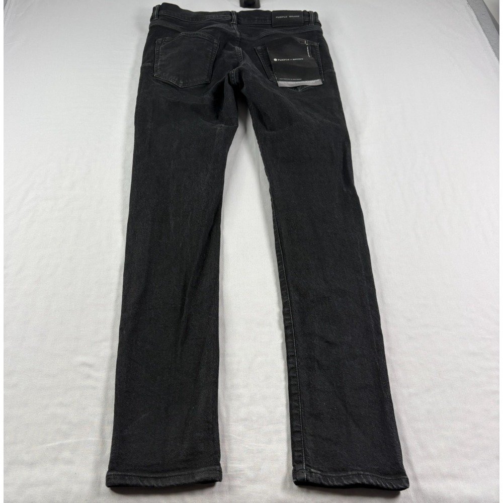 Purple Brand Jeans Mens 34x32 Black P001 Skinny Denim Button Fly